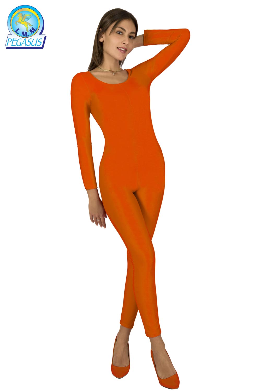 TUTA LYCRA ARANCIONE DANZA DONNA